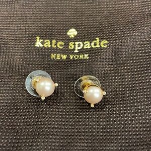 KATE SPADE pink Pearl and crystal earrings